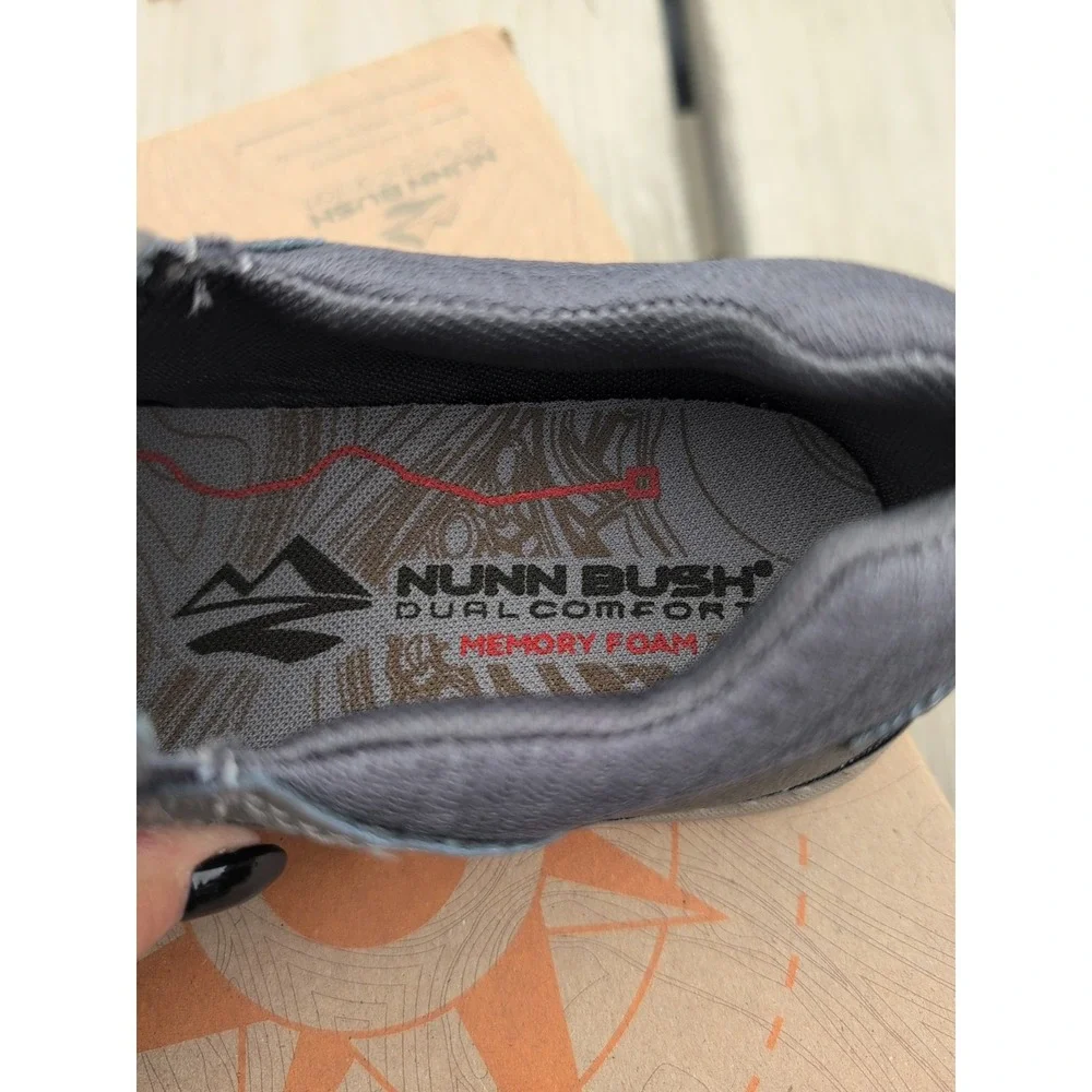 Nunn Bush Eskar Comfort All Terrain Mens Gray Shoes Slip on Memory Foam Sz‎ 5